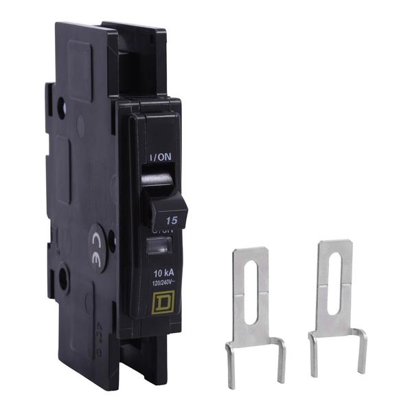 QOUR Miniature Circuit Breaker, 15A, 1P, , 15 A, 120/240V AC, Unit Mount Mounting Style