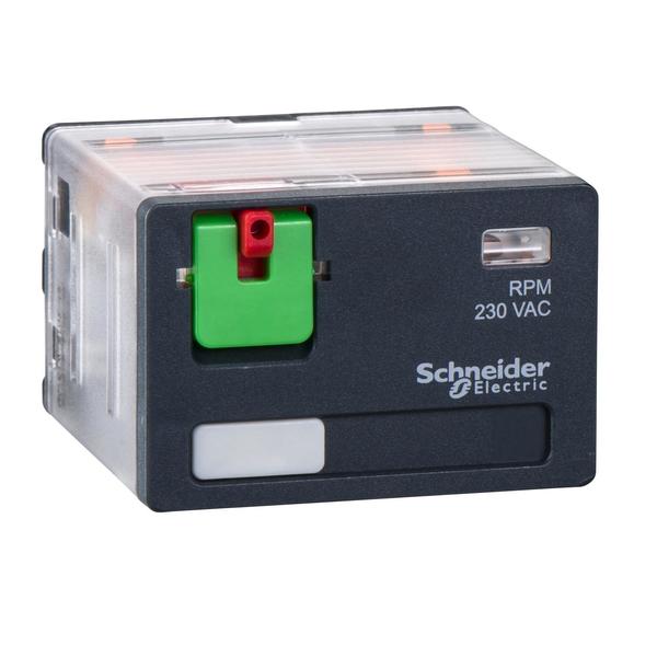 Power plug-in relay, 15 A, 4 CO, 230 V A, 230V AC Coil Volts, 4 C/O