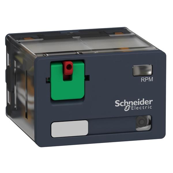 Power plug-in relay, 15 A, 4 CO, with LE, 230V AC Coil Volts, 4 C/O