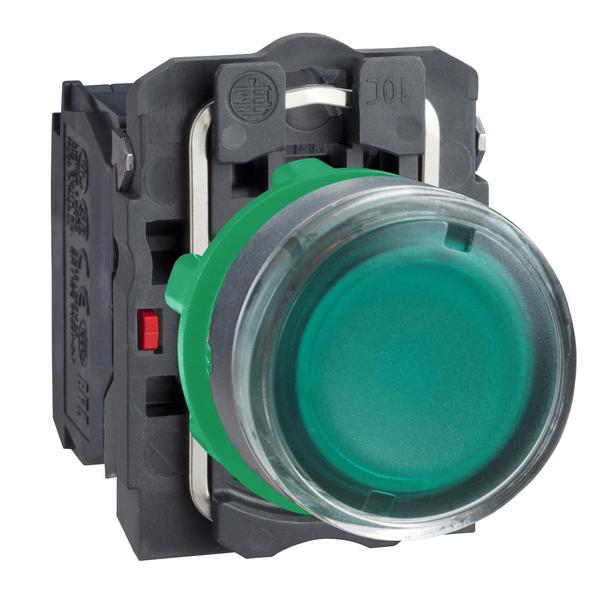 Green flush complete illum pushbutton 02