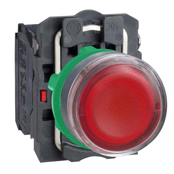 Red flush complete illum pushbutton 022