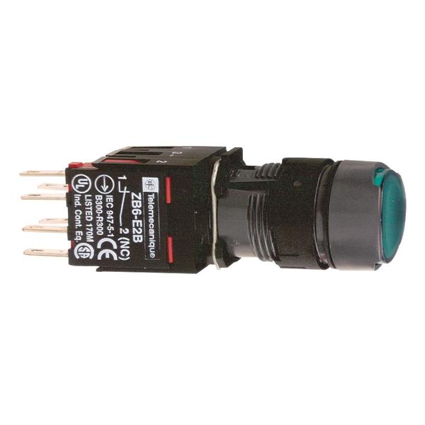 Green flush complete illum pushbutton 01