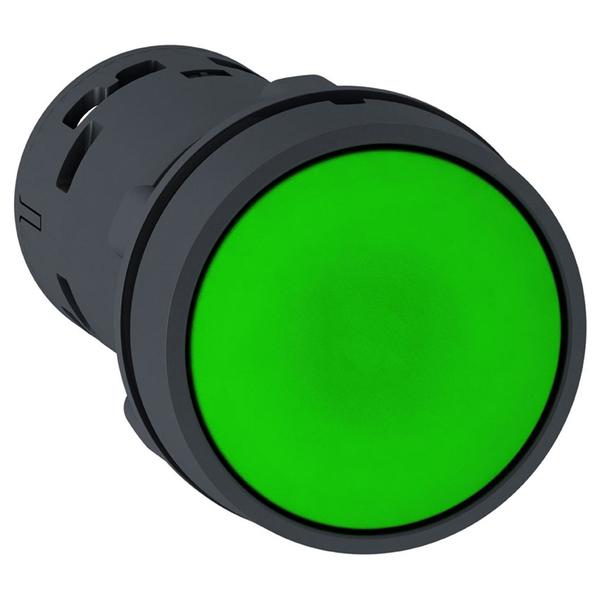 Green flush pushbutton 022-push push-t