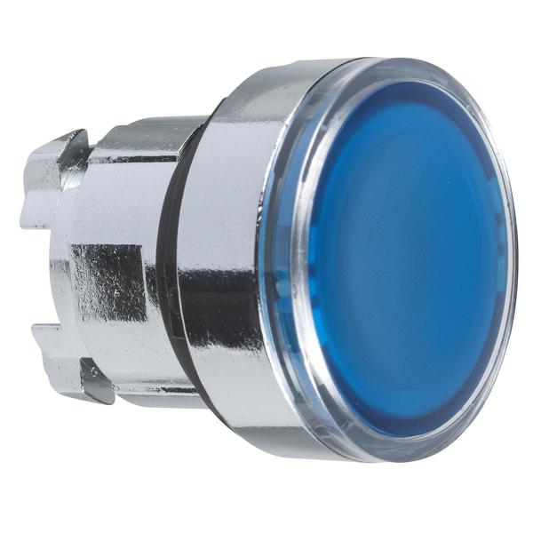 Blue flush illuminated pushbutton head 0