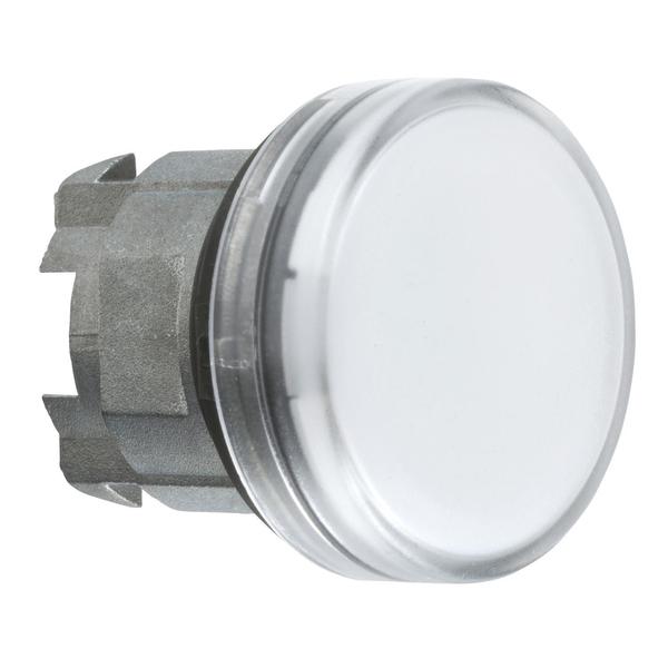 White pilot light head 022 grooved lens