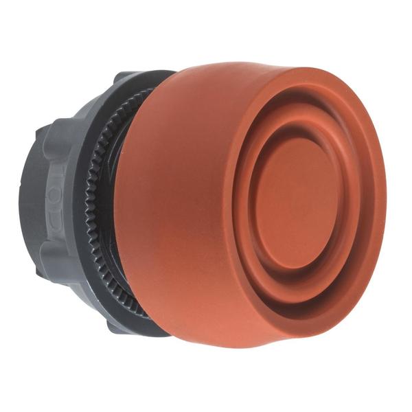 Red flush pushbutton head 022 spring ret