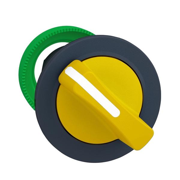 Flush mounted yellow selector switch hea