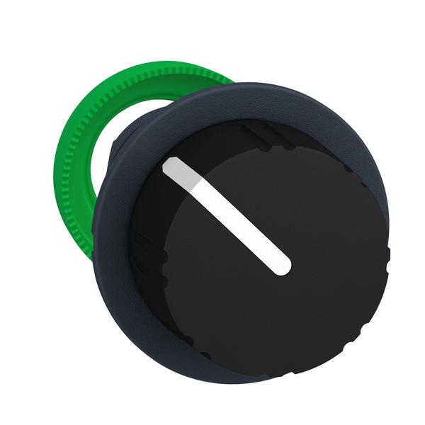 Flush mounted black selector switch head