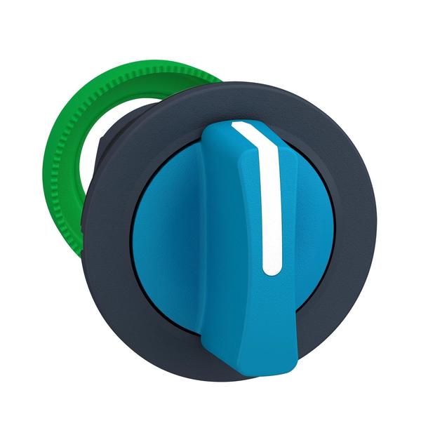 Flush mounted blue selector switch head