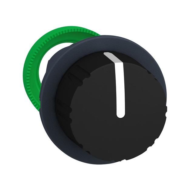 Flush mounted black selector switch head