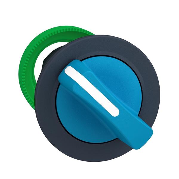 Flush mounted blue selector switch head