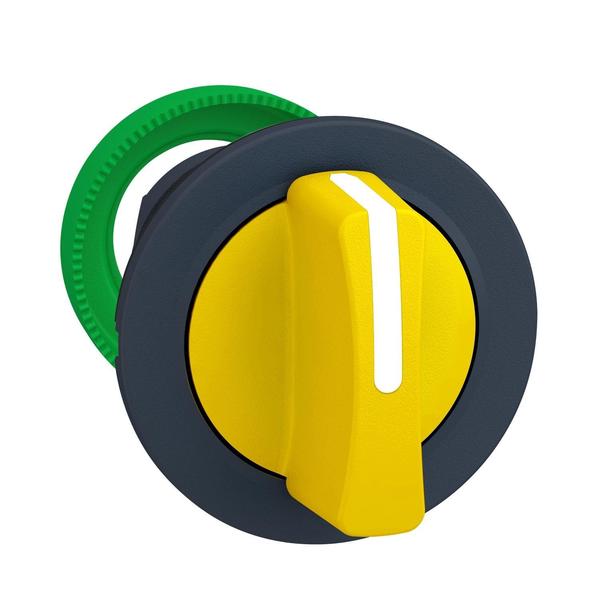 Flush mounted yellow selector switch hea
