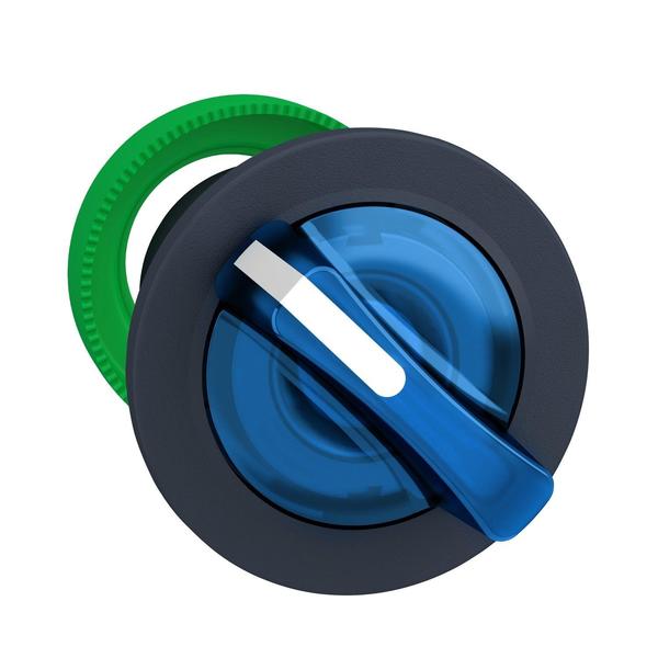 Flush mounted blue illuminated selector