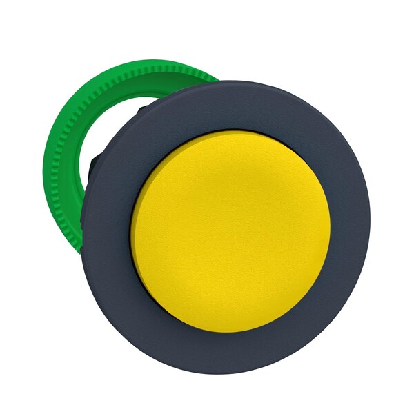 Flush mounted yellow projecting pushbutt