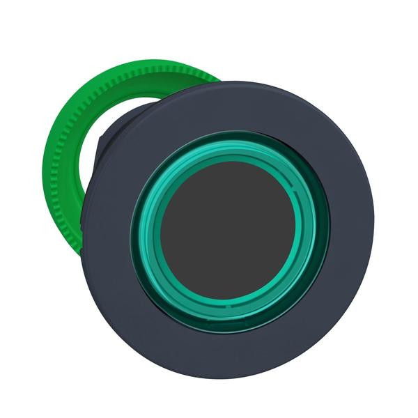 Flush mounted green flush caps illuminat
