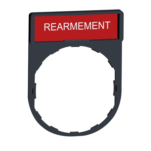 Legend holder 30 x 40 mm with legend 8 x