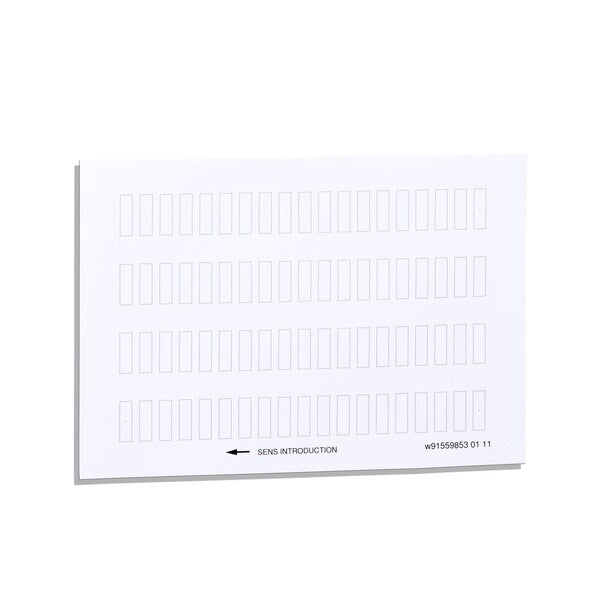 Sheet of 76 unmarked legends 8 x 27 mm f