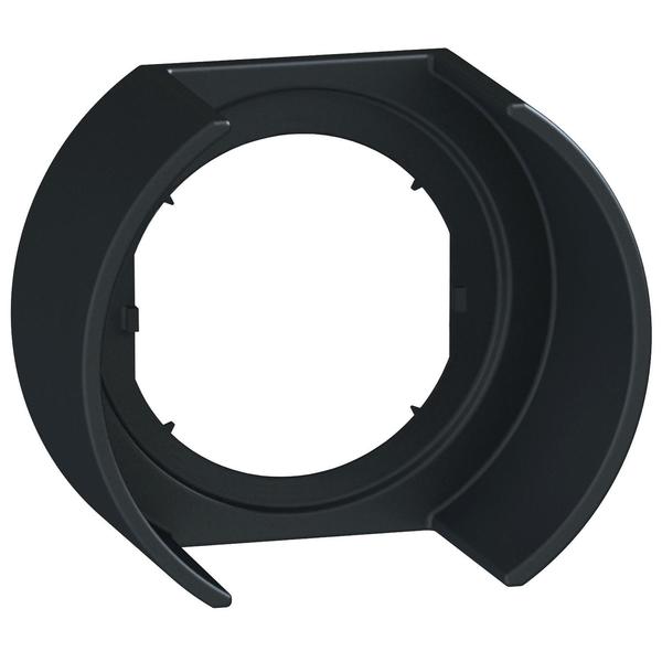 Black plastic guard vertical mounting fo