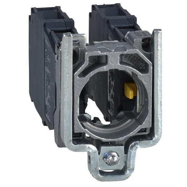 Contact block with body/fixing collar fo