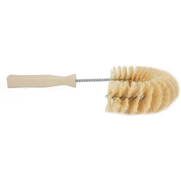 5 in W Clean-in-Place Hook Brush, Tan, Polyethylene
