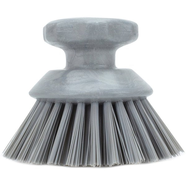 5 in W Round Scrub Brush, Gray, Polypropylene