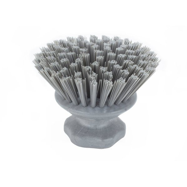 5 in W Round Scrub Brush, Gray, Polypropylene
