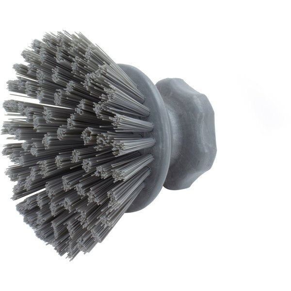 5 in W Round Scrub Brush, Gray, Polypropylene