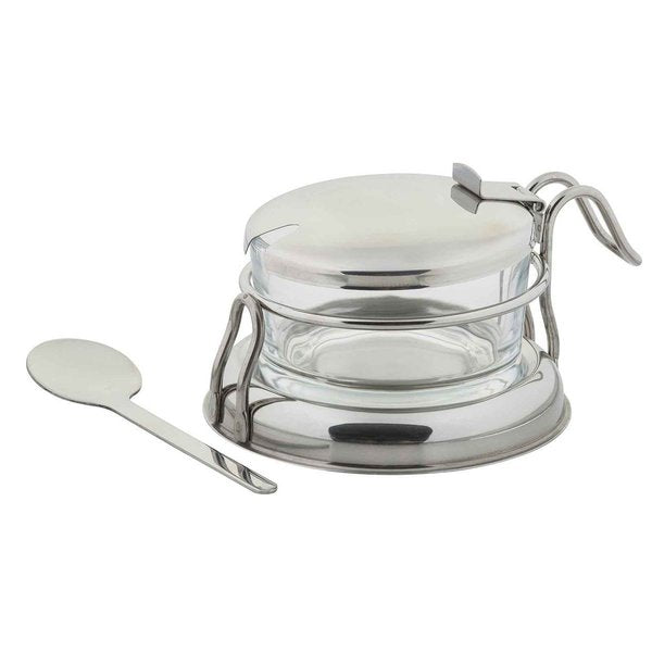 Glass Condiment Jar Set, SS, 6 OZ
