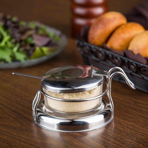 Glass Condiment Jar Set, SS, 6 OZ