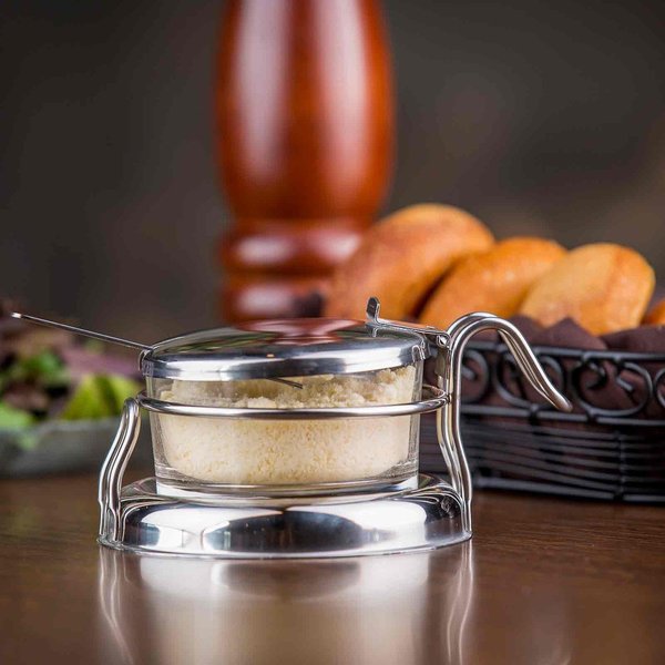 Glass Condiment Jar Set, SS, 6 OZ