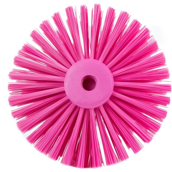 8 in W Pipe and Valve Brush, Pink, Polypropylene