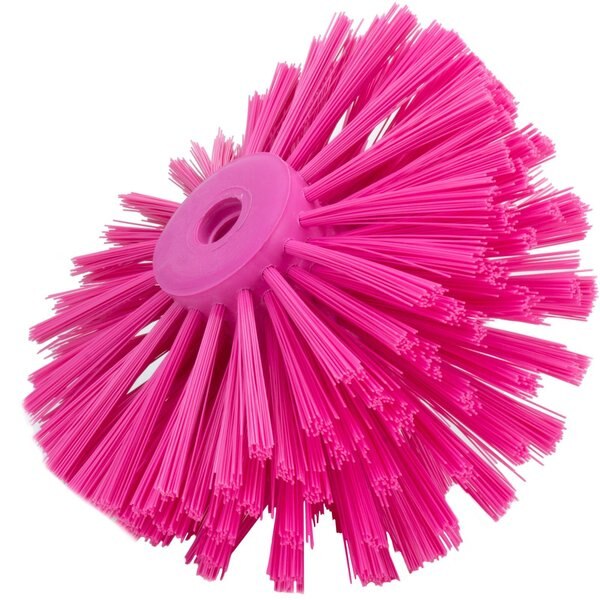8 in W Pipe and Valve Brush, Pink, Polypropylene