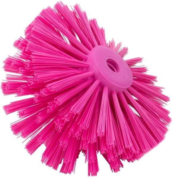 8 in W Pipe and Valve Brush, Pink, Polypropylene