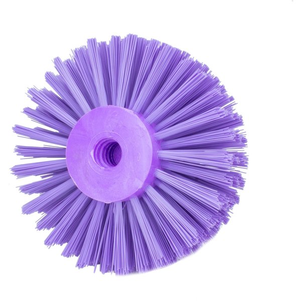 6 in W Pipe and Valve Brush, Purple, Polypropylene