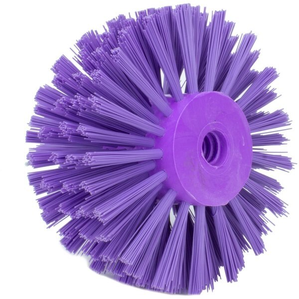 6 in W Pipe and Valve Brush, Purple, Polypropylene