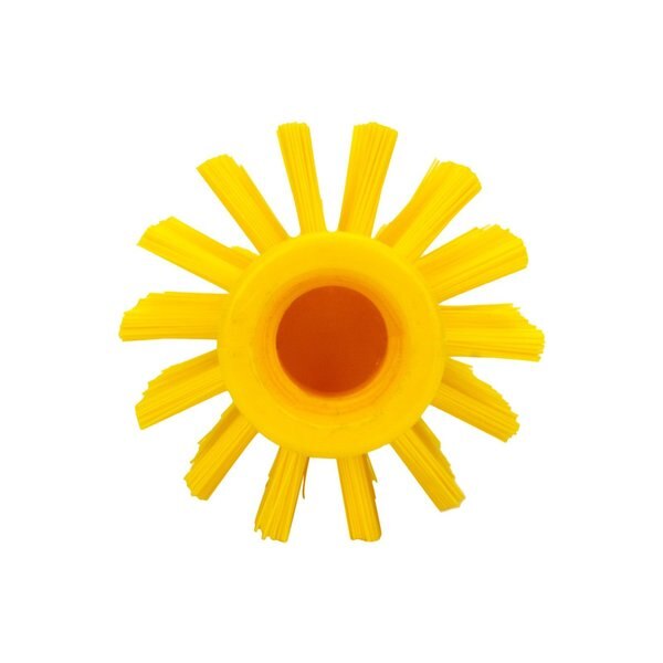2.5 in W Pipe and Valve Brush, Yellow, Polypropylene