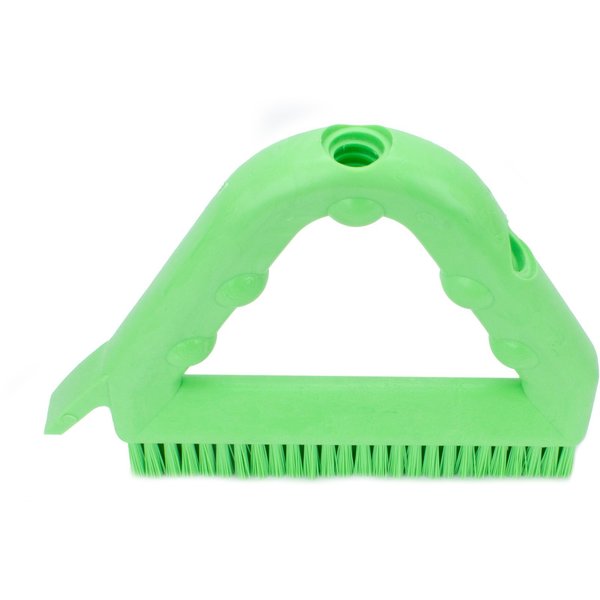 7 in W Tile and Grout Brush, Lime, Polypropylene