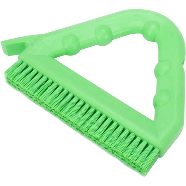 7 in W Tile and Grout Brush, Lime, Polypropylene