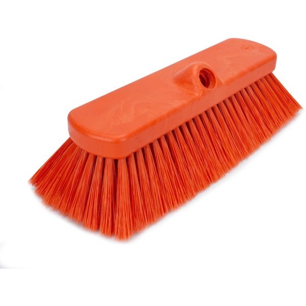 2.5 in W Flo-Thru Brush, Orange, Polypropylene