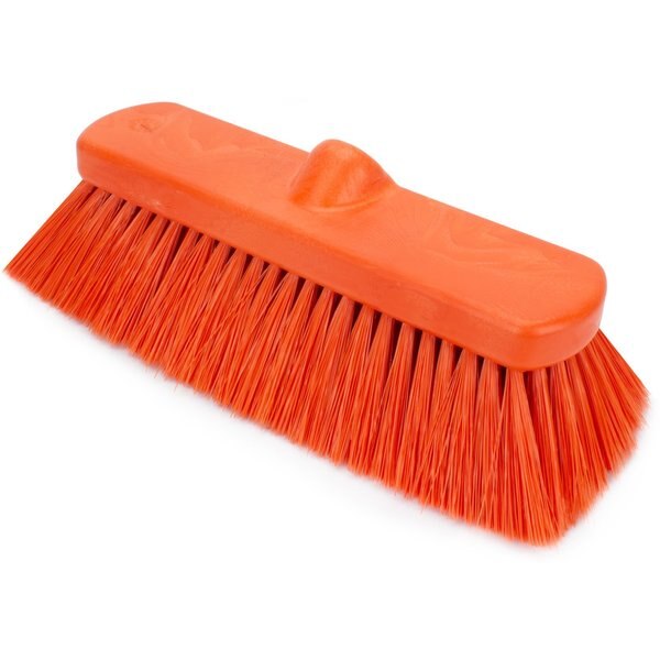 2.5 in W Flo-Thru Brush, Orange, Polypropylene
