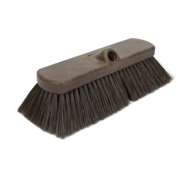 2.5 in W Flo-Thru Brush, Brown, Polypropylene