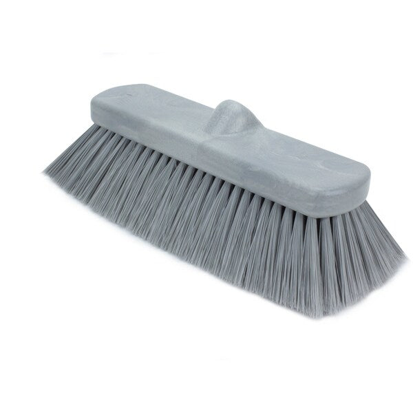 2.5 in W Flo-Thru Brush, Gray, Polypropylene