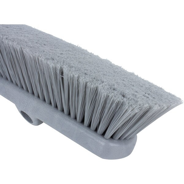 2.5 in W Flo-Thru Brush, Gray, Polypropylene
