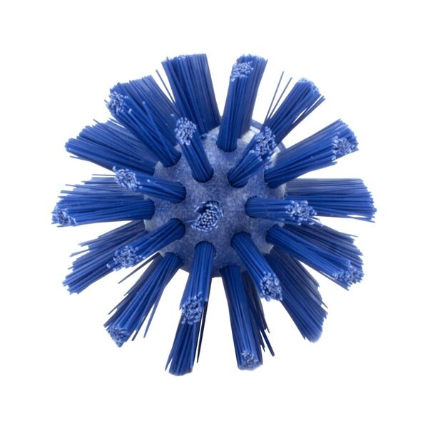 2.5 in W Pipe and Valve Brush, Blue, Polypropylene