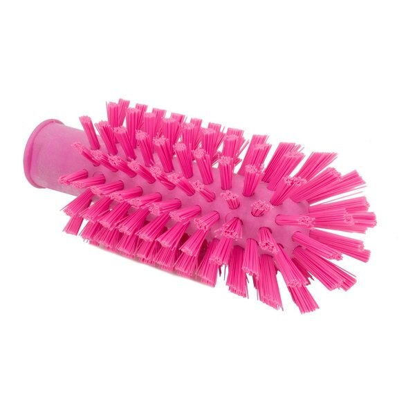 2.5 in W Pipe and Valve Brush, Pink, Polypropylene