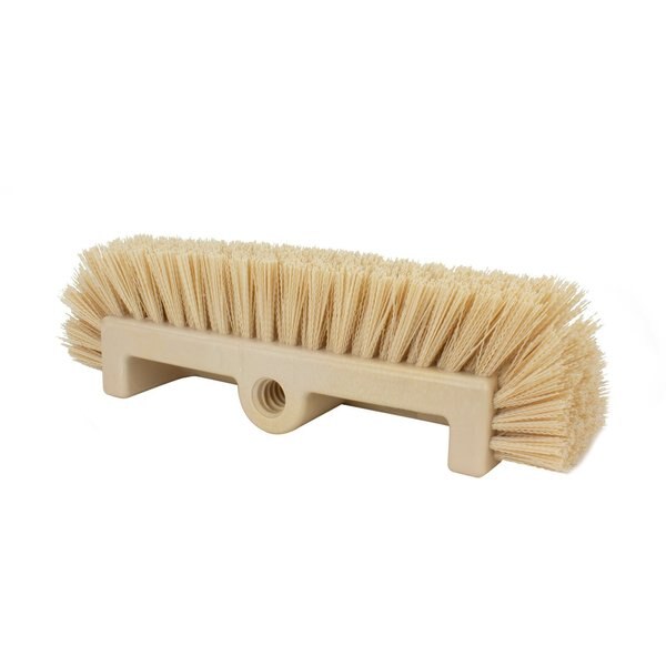 6 in W Multi-Level Floor Scrub Brush, Tan, Polypropylene