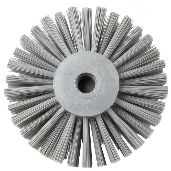 6 in W Pipe and Valve Brush, Gray, Polypropylene