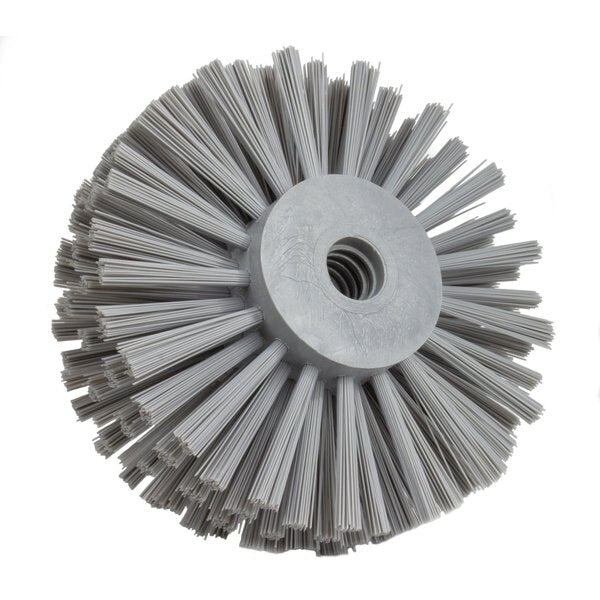 6 in W Pipe and Valve Brush, Gray, Polypropylene