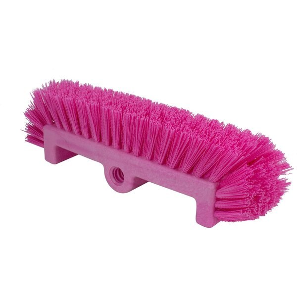 6 in W Multi-Level Floor Scrub Brush, Pink, Polypropylene
