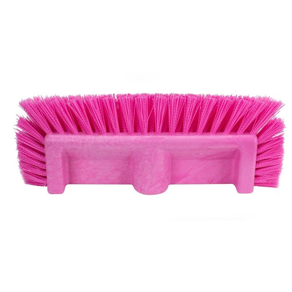6 in W Multi-Level Floor Scrub Brush, Pink, Polypropylene